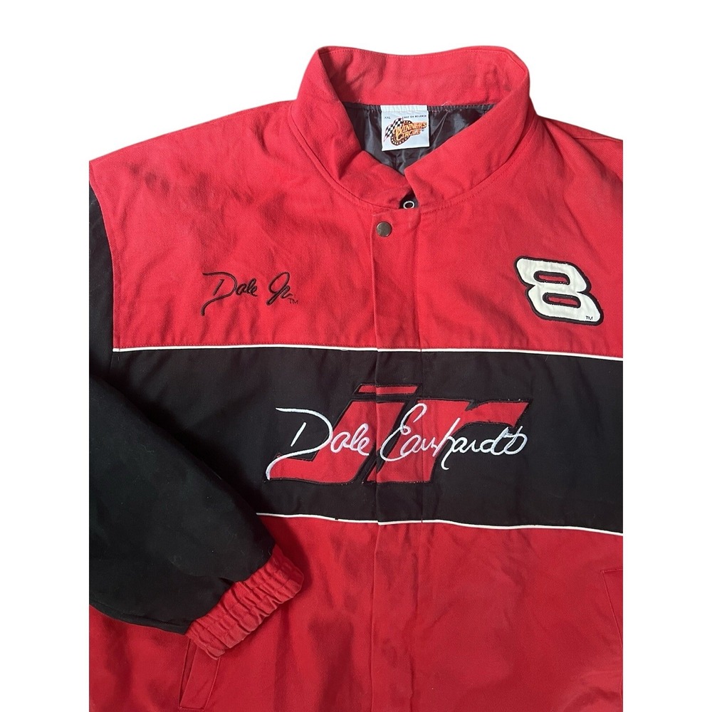 Winner's Circle Dale Earnhardt Jr NASCAR Jacket Mens XXL Red Black Winston Cup